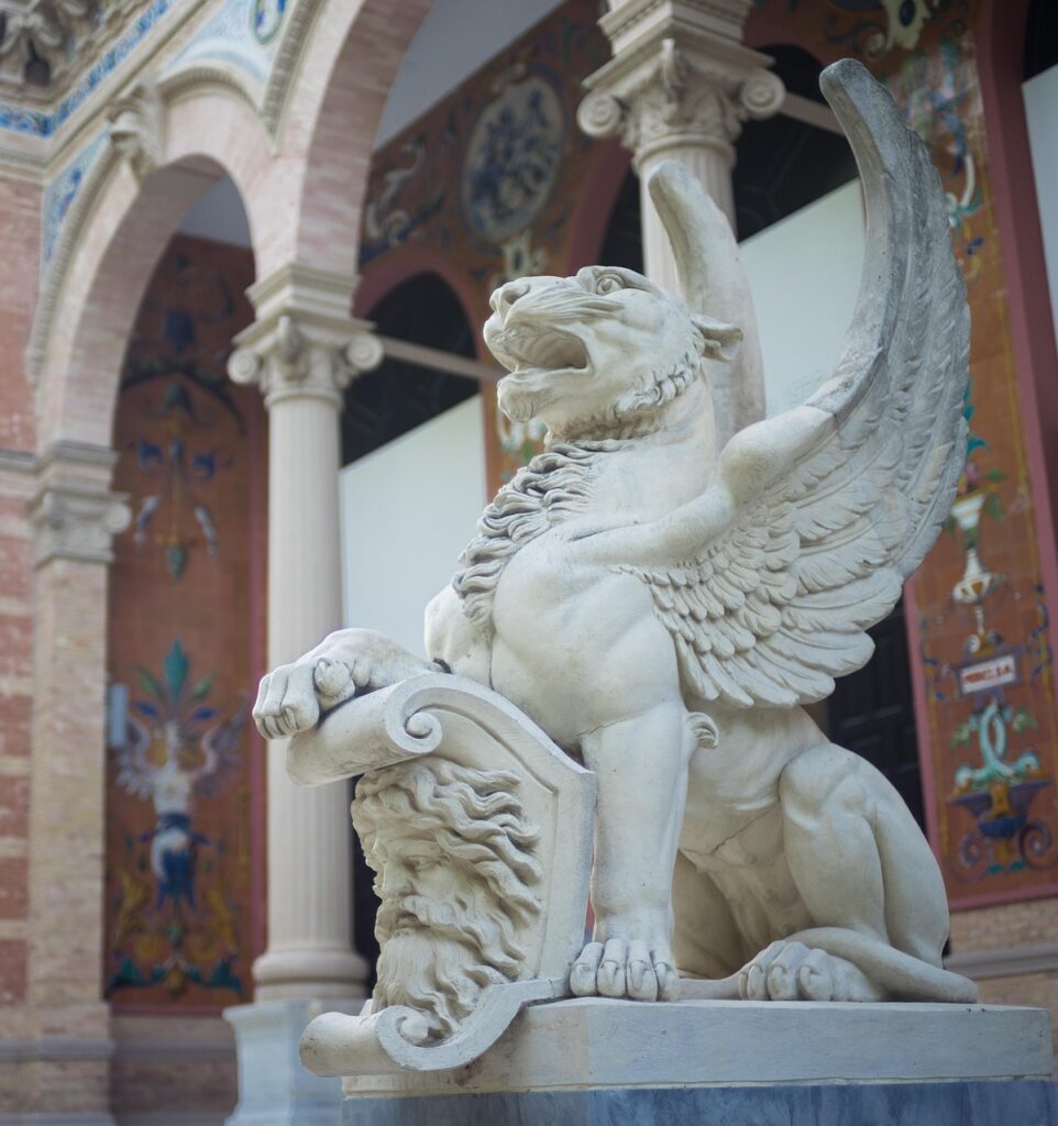 lion, madrid, removal, nature, architecture, stone, monument, congress, democracy, door, columns, lions, sculpture, statue